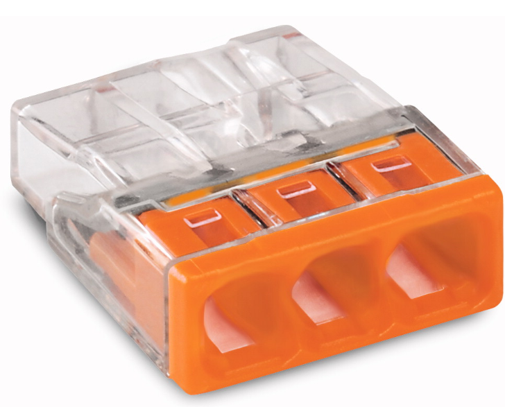 WAGO BORNE COMPACTE 2273 3X0,5-2,5 TRANSP/OR (100PC)