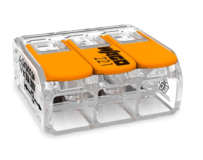 WAGO BORNE UNIV COMP 3X 0,2-6MM2 TRANSP (30PC)