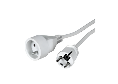 LOGON POWER VERLENGSNOER 3GX1.5 - 5M - WIT