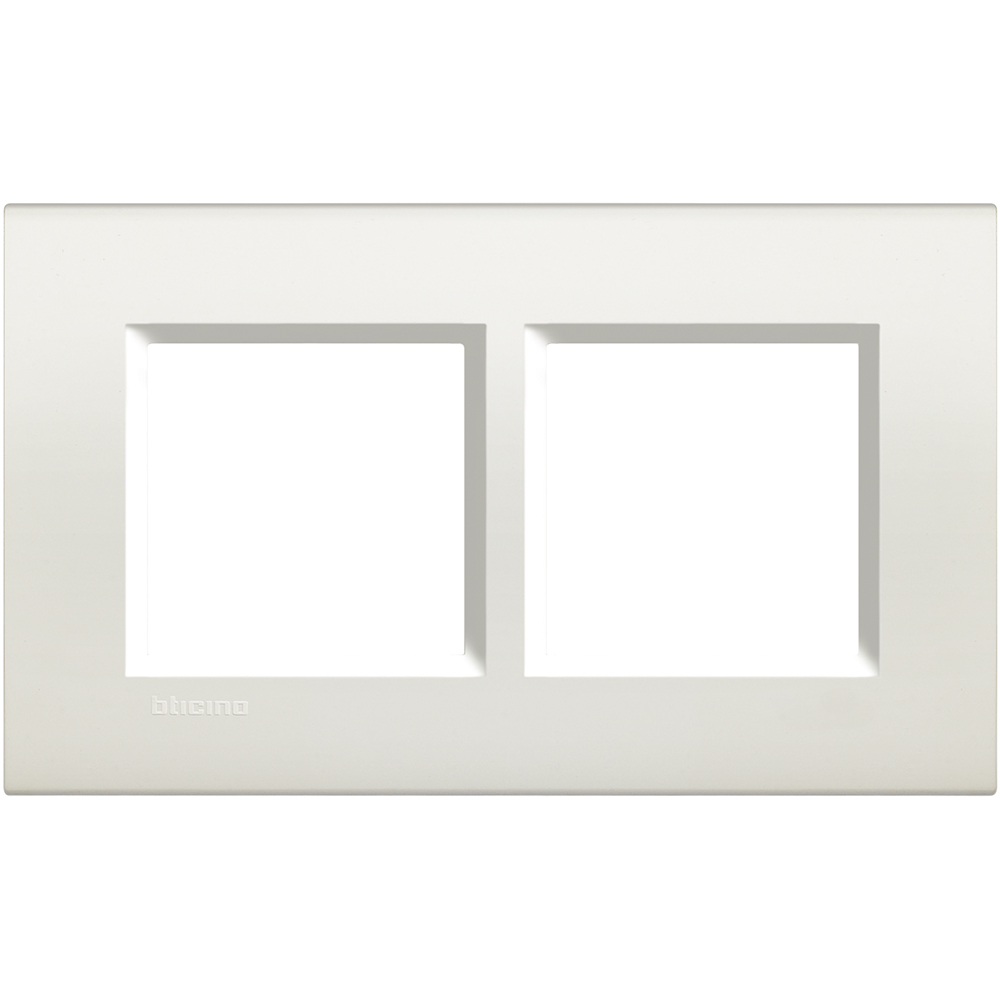 BTICINO LL-RECHTHOEKIGE PLAAT 2X2 MOD 57MM WIT