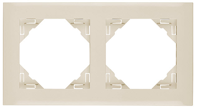 EFAPEL PLAQUE DOUBLE IVOIRE