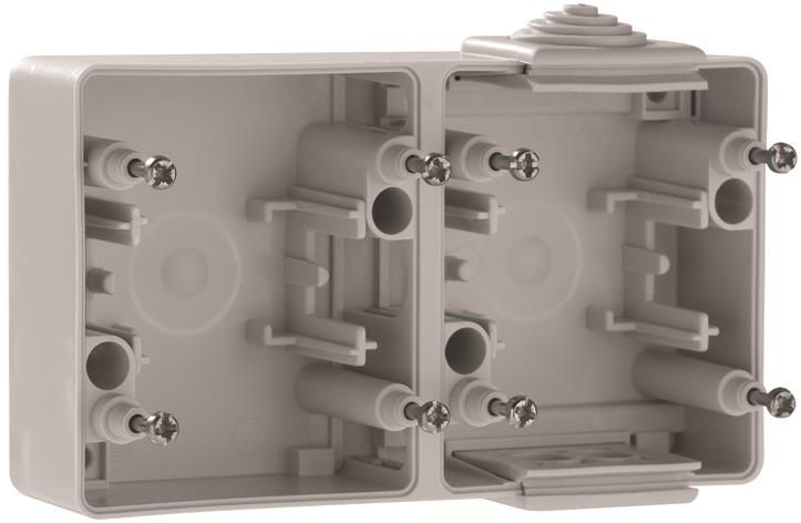 EFAPEL BOITIER DOUBLE HORIZONTAL IP65 GRIS