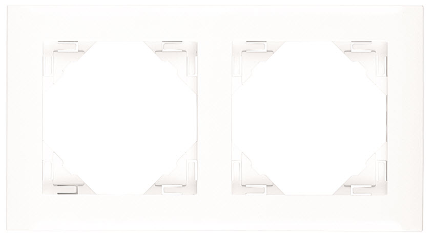 EFAPEL PLAQUE DOUBLE BLANC