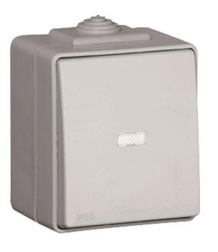 EFAPEL VERLICHTE DRUKKNOP KNEVEL 250V IP65 GR IS