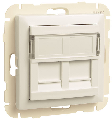 EFAPEL SUPPORT AVEC ENJOLIVEUR PR PRISE RJ45 DO UBLE