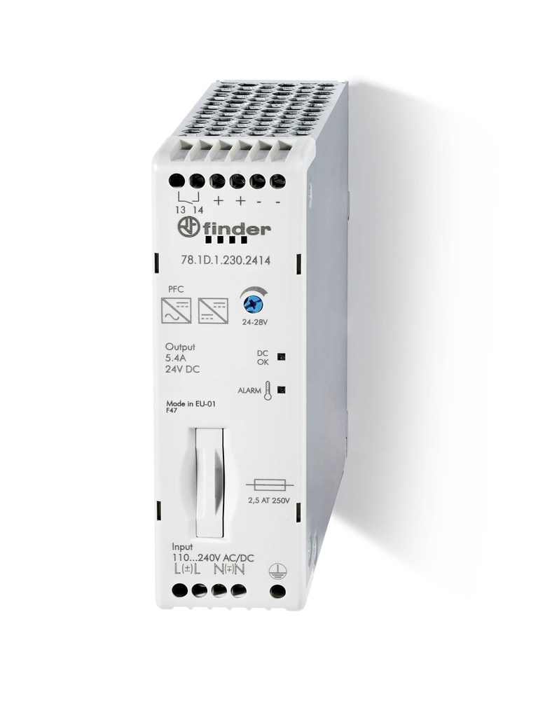 FINDER ALIM MODULAIRE 230V 24VDC 5A 130W PFC