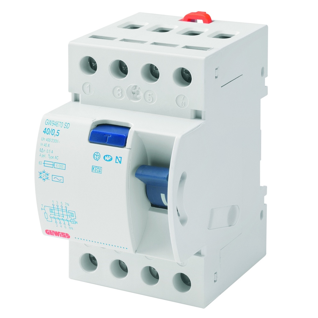 GEWISS INT DIFFERENTIEL TETRA 4P 40A A 300MA 3M OD !!!