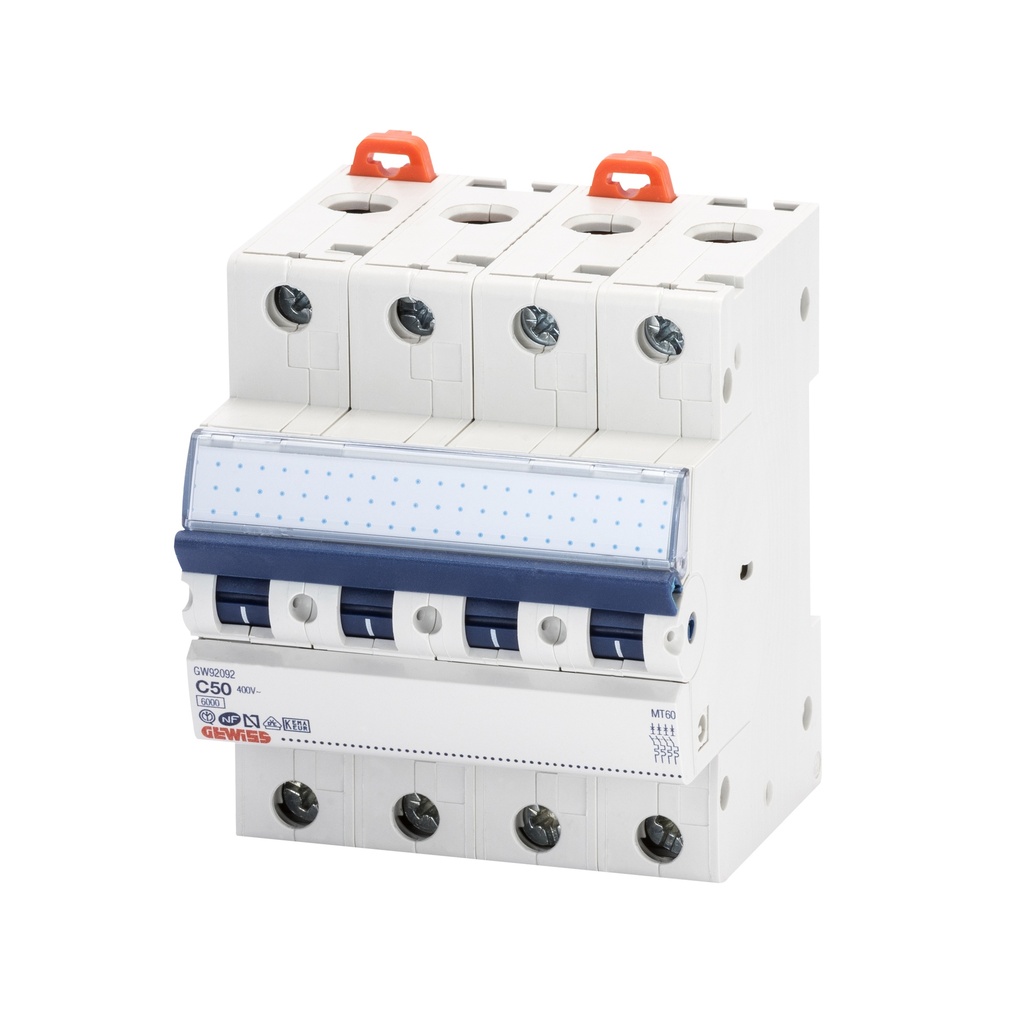GEWISS DISJONCTEUR MT60 4P C 50A 6KA 4M