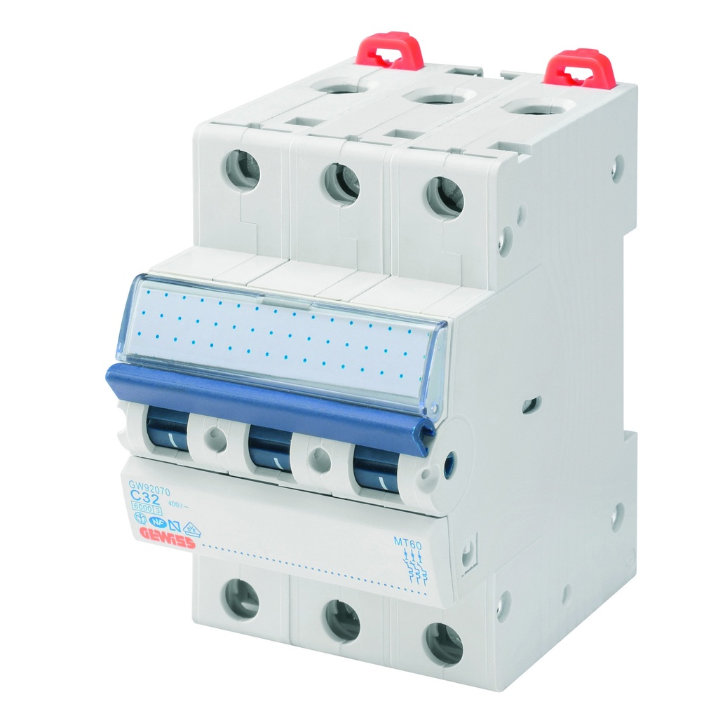 GEWISS STROOMONDERBREKER MT100 3P C 6A 10KA 3M