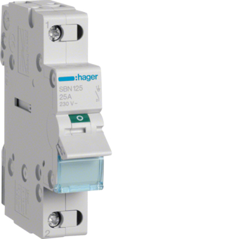 HAGER INTERRUPTEUR MODULAIRE 1 POLE 25A