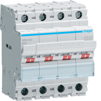 HAGER INTERRUPTEUR MODULAIRE 4 POLES 40A