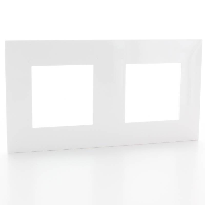 LEGRAND VALPLAAT 2 PALEN HOR/GROEN RUIMTE 71M M WIT