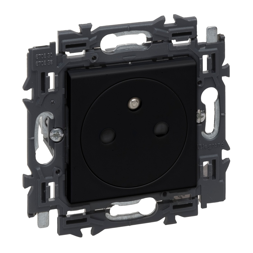 LEGRAND 2P+T 16A AFFL-STOPKLEPVAL. COMPLETE BLACK CLAWN-APP.