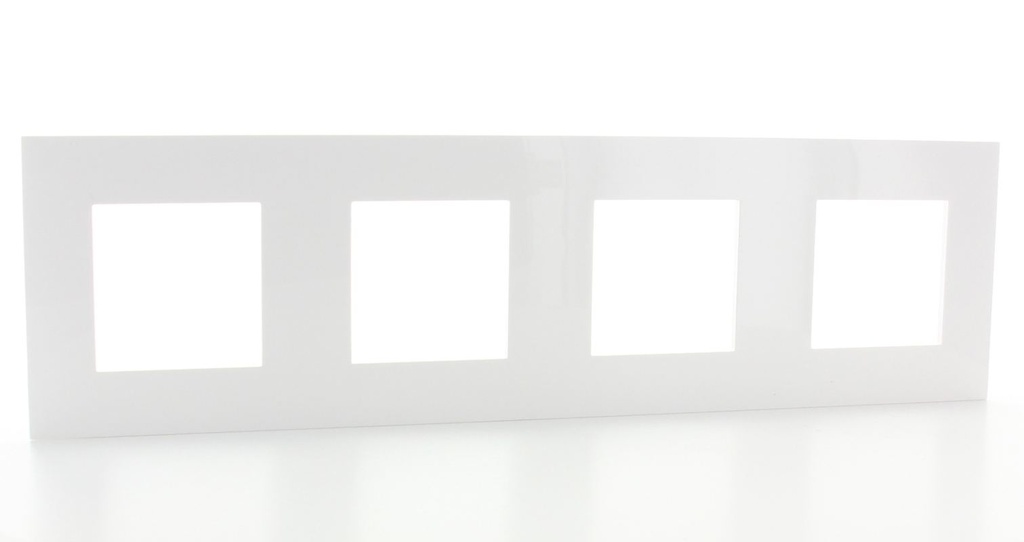 LEGRAND VAL PLAQUE 4 POSTES HOR/VERT ENTRAXE 71M M BLANC