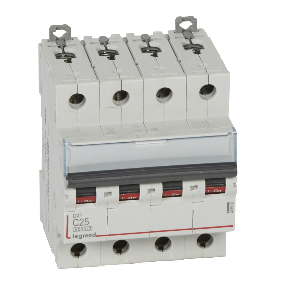 LEGRAND STROOMONDERBREKER DX³ 6000A/10KA 4P C25 400V 4 MODUL ES