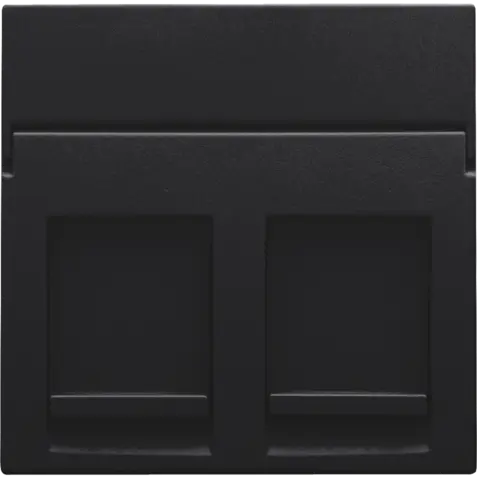 Enjoliveur data 2x RJ, couleur black coated