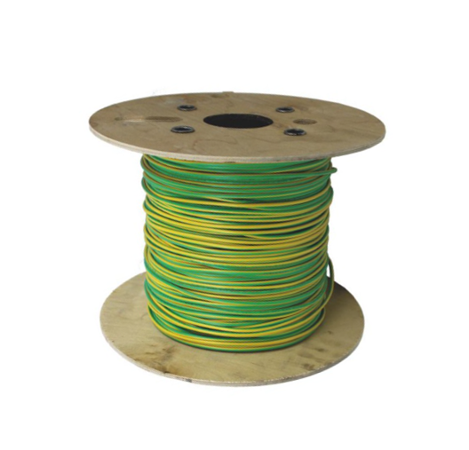 Câble De Terre Flexible 6 Mm² Vert/jaune - Avec 6 Embouts - Longueur 15 M - Pour Installations Solaires Et Mise à La Terre