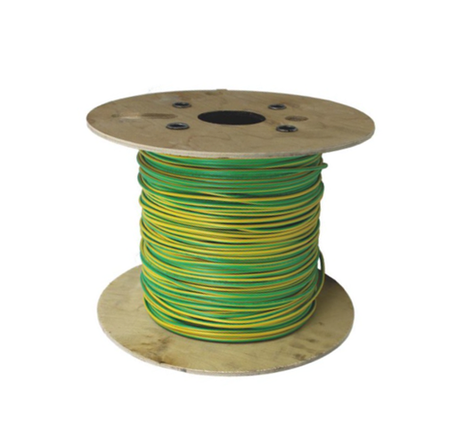 [700PS0006] Bobine de câble terre 6 mm² cca- Jaune/Vert (500M)