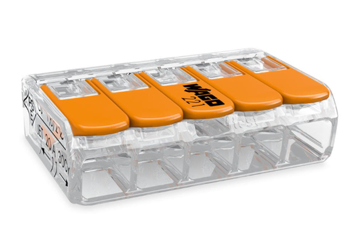 [WAG221-415] WAGO BORNE UNIV COMP 5X 0,2-4MM2 TRANSP (25PC)