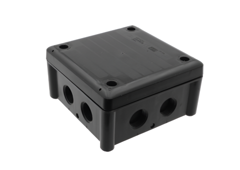 [GSVJ100SBlack] BD IP66 HF BLACK JUNCTION BOX -- 102X102X56 + M20 INPUTS