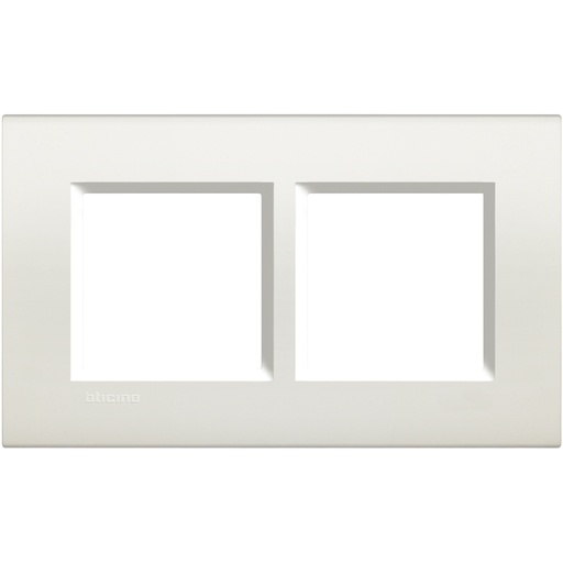 [LEGLNA4832M2BI] BTICINO LL-RECHTHOEKIGE PLAAT 2X2 MOD 57MM WIT