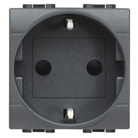 [LEGL4141AN] BTICINO LL-PRISE SCHUKO 2P+T 16A 250V 2 MOD BORN ES AUTO ANTHRACITE