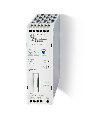 [FIN781D12302414] FINDER ALIM MODULAIRE 230V 24VDC 5A 130W PFC