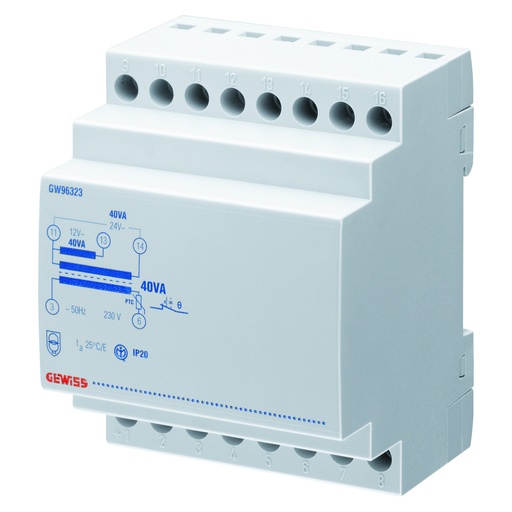 [GW96432] GEWISS TRANSFORMATEUR SONNERIE 12/24V 30VA 3M