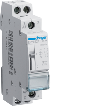 [HAGEPN524] HAGER AFSTANDSBEDIENING 16A 24VAC 12VDC 2NO