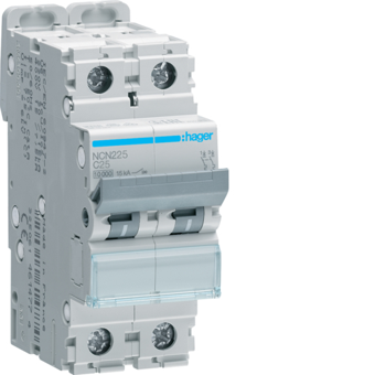 [HAGNCN225] HAGER STROOMONDERBREKER  10KA - C - 2P - 25A - 2M.