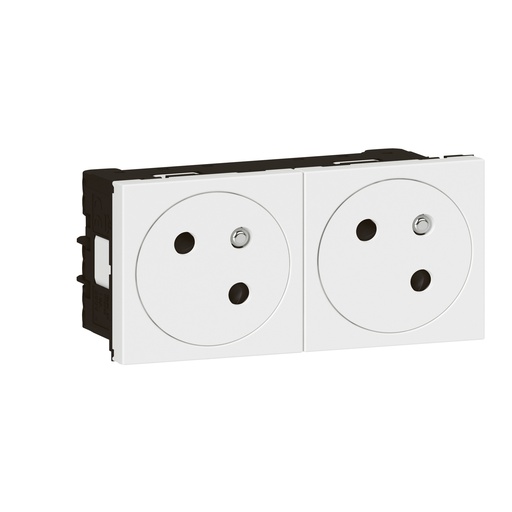 [LEG077142L] LEGRAND MOS.LINK SOCKET 2X2P+E AFFL. 45°-4 MOD BL ANC