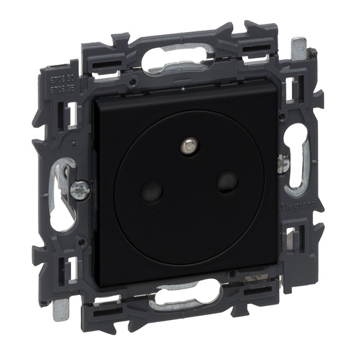 [LEG741730] LEGRAND 2P+T 16A AFFL-STOPKLEPVAL. COMPLETE BLACK CLAWN-APP.