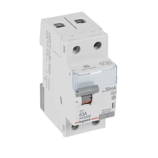 [LEG411913] LEGRAND INTER DIFF TX³ 2P 30MA 63A TYPE A 2 MODULES