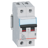 [LEG403529] LEGRAND STROOMONDERBREKER TX³ 6000A/6KA 2P C20 230/400V - 2 MODULES