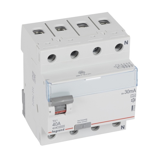 [LEG411932] LEGRAND INTER DIFF TX³ 4P 30MA 40A TYPE A - 4 MODULES