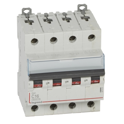 [LEG407928] LEGRAND STROOMONDERBREKER DX³ 6000A/10KA 4P C16 400V 4 MODUL ES