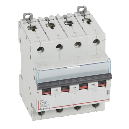 [LEG407926] LEGRAND STROOMONDERBREKER DX³ 6000A/10KA 4P C10 400V 4 MODUL ES