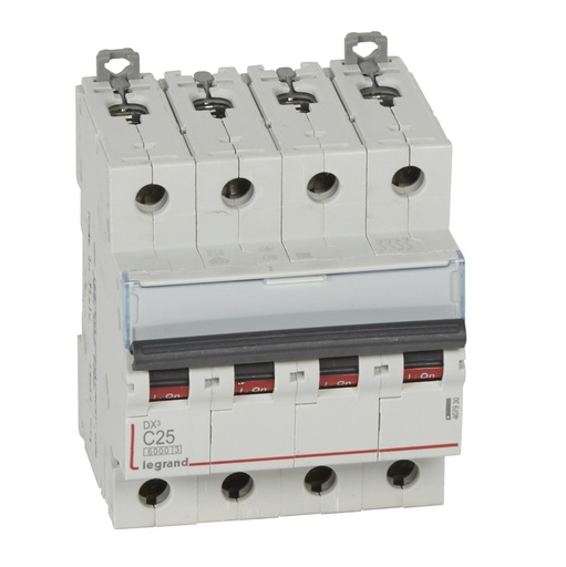 [LEG407930] LEGRAND STROOMONDERBREKER DX³ 6000A/10KA 4P C25 400V 4 MODUL ES