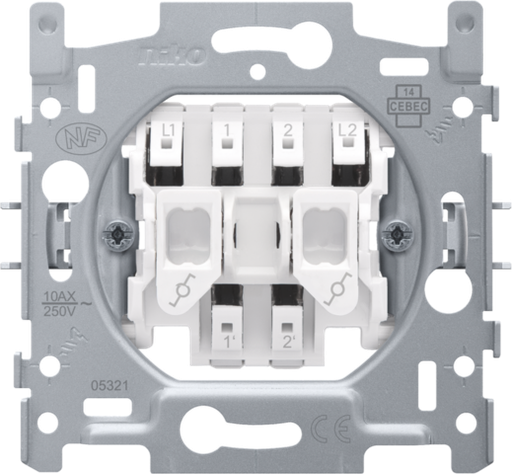 [NIK170-02605] NIKO INTERRUPTEUR 2X VA/VIENT - QUICK CONNECT